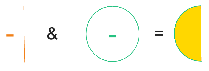 Example depiction of a closed region defined by an intersection of two half-spaces.